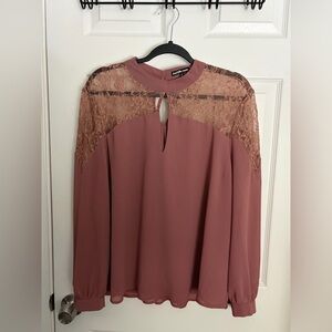 Charlotte Russe Mauve Lace Blouse